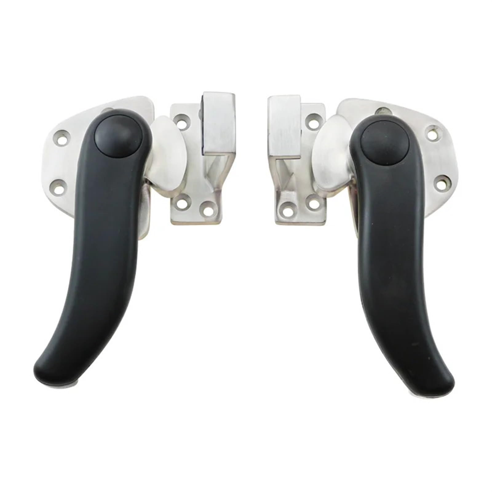 Poignée de porte rotative en S inox convexe pour fermeture scellée
