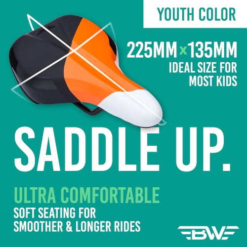 BW Bicycles Kids Seat – Youth Replacement Bike Saddle – Green - Thumbnail 2