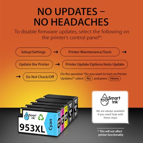 Smart Ink Compatible Ink Cartridges Replacement for HP 953XL 953 XL 5 Multipack (2 Black XL & C/M/Y) with Advanced Chip Technology use with HP Officejet pro 7720 7730 7740 8710 8715 8720 8725 Printer - Image 4