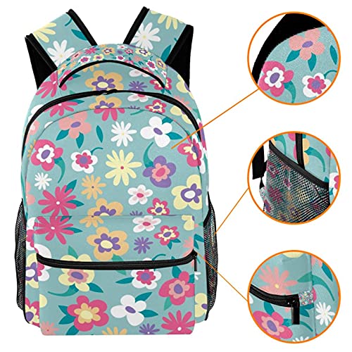 Sac à dos floral multicolore avec compartiment ordinateur portable robuste