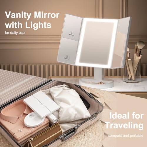 Espejo de Maquillaje LED S'bagno con 3 Modos de Luz miniatura 6
