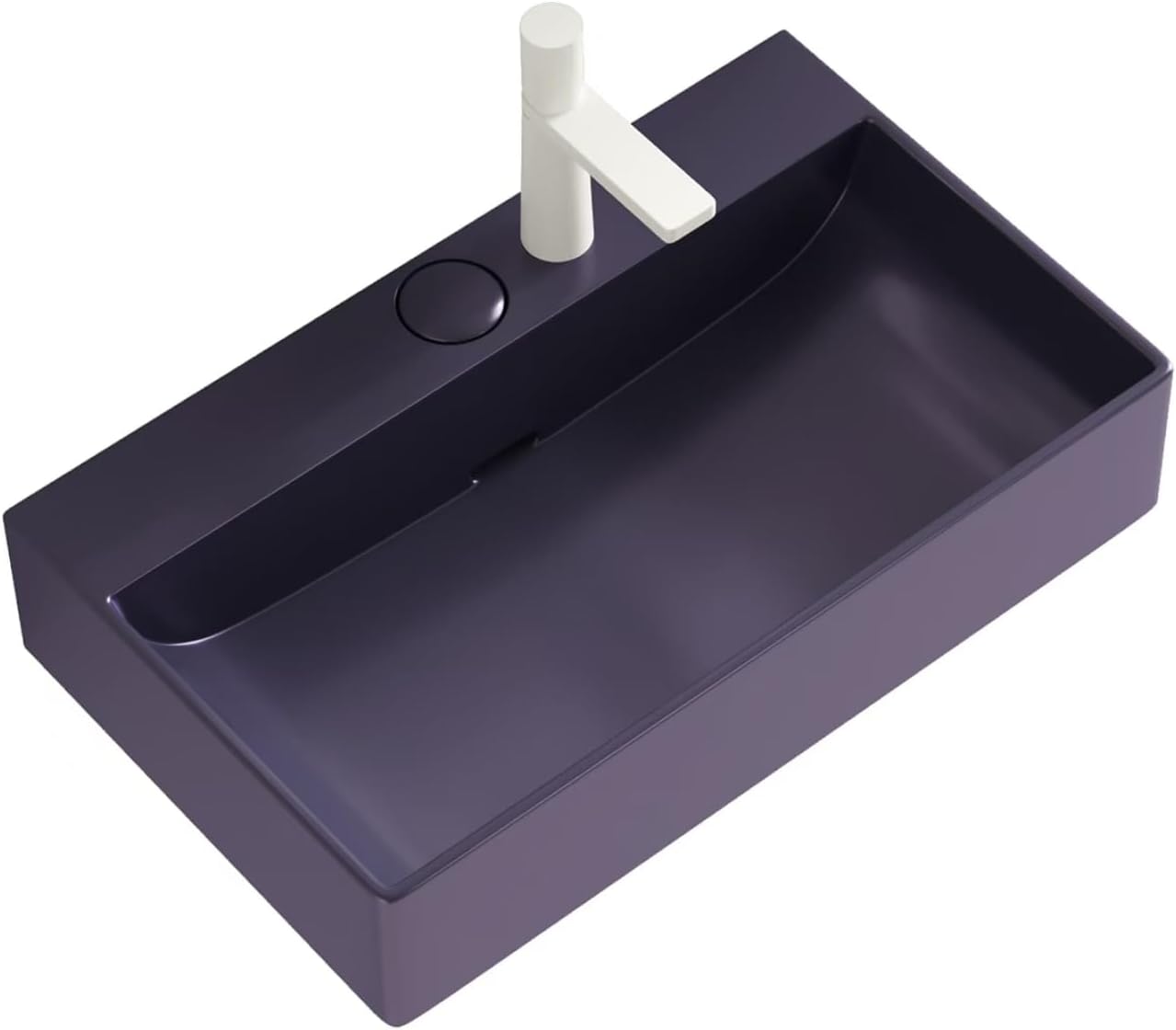 24" Bathroom Sink Without Cabinet, Ceramic Basin