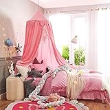 Mybbrm Princess Canopy for Girls Bed with Tassels Hideaway Tent for Kids Rooms or Cribs Nursery for Decoration, Playing,Reading,Sleep as Hanging House Castle