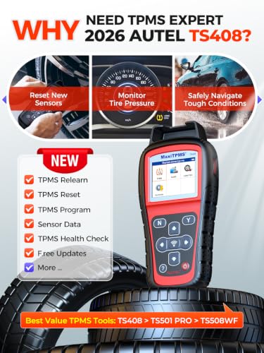 Image of Autel MaxiTPMS TS408 TPMS Programming Tool, Relearn Activate All Sensors