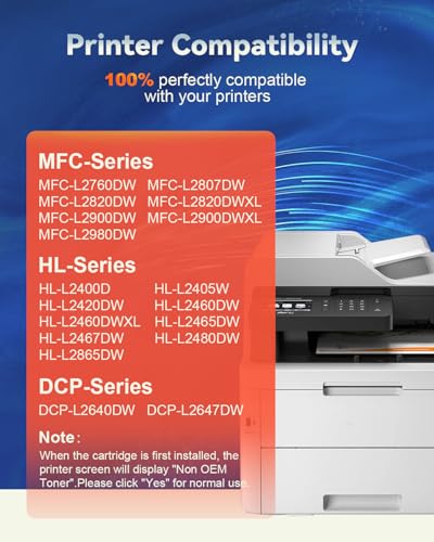 Image of Skydo TN830XL Black High Yield Printer Compatible Toner Cartridge for TN830 TN-830 TN 830 XL Work for DCP-L2640DW HL-L2460DW HL-L2480DW MFC-L2820DW（Black,1 Pack