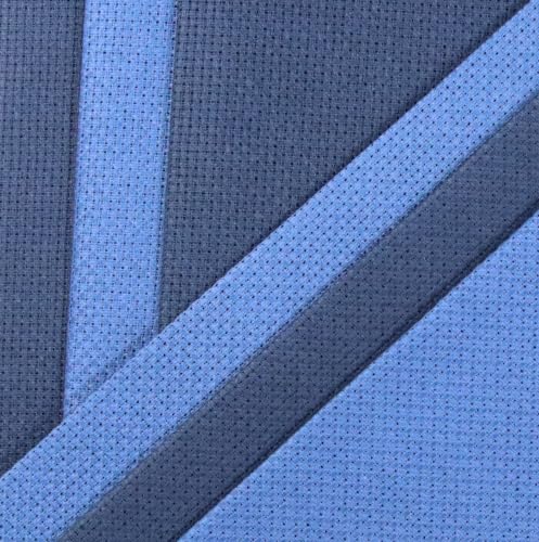 Image of KCS 4 /6 pc of 12 inch x 18 inch(30cmx45cm) 16 Count Cotton Aida Cloth Cross Stitch Fabric (6 pc,Jeans Blue+Navy Blue)