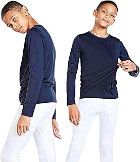 2X Unisex Niños Niños Ropa Interior Térmica Negro Camisa Manga Larga Chaleco Cálido