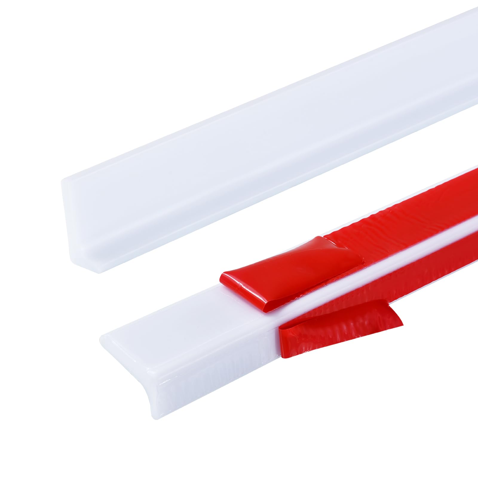 – 2M L Shape 3cm Shower Threshold Water Barrier Dam for Wet Room Floor Bathroom Shower Tray Sealing Strip,Kitchen Sink Bathtub Countertop Retaining Edging Strip (White)