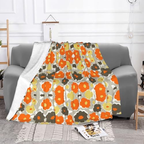 Couverture fleurie douce 152x203 cm pour lit et canapé
