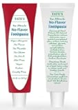 Tate's No Flavor Toothpaste Fluoride-Free, All-Natural Ingredients,Cavity Protection, Whitening & Antiplaque for Sensitive Teeth, Bad Breath,Strengthens Enamel - Ideal for Adults & Kids - 6.4 oz
