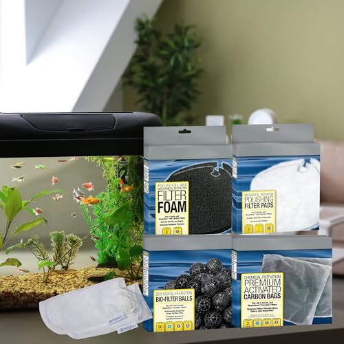 Image of Magniflow 360 Canister Filter Rite-Size T Replacement Filter Media Kit, Including Gokul Brands Mesh Bags(Filter Media Balls, Carbon Bags, Polishing Pads, Filter Foam)