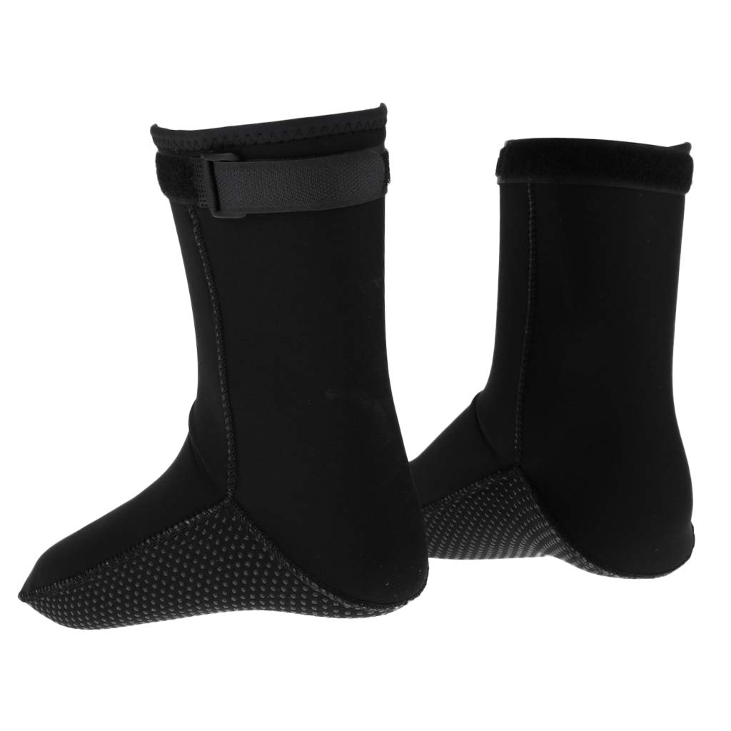 Neopren-Schwimmsocken, 3 mm, für Tauchen, Surfen, Wassersport, Schnorcheln, Größe M, Schwarz