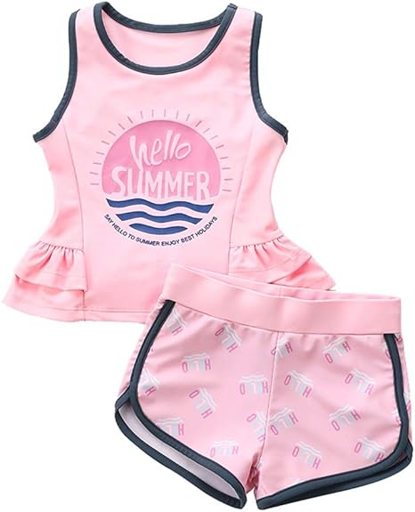 Amazon Co Jp ファッション 女の子水着小 中規模および大規模キッズベビースプリットプリンセス水着かわいい外国水着 美しい Size L 服 ファッション小物