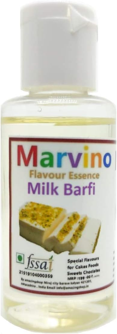 Marvino Milk Barfi Food Flavours Essence for Cakes Whipcream Fondant Sweets Ice-Creams Chocolates Flavoring Syrup