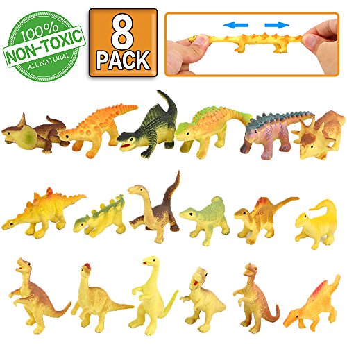 stretchy rubber dinosaurs
