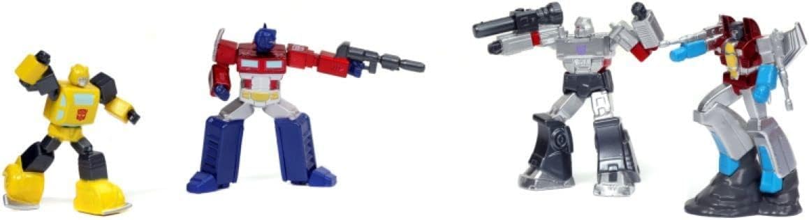 Jada Toys Transformers G1 Diorama Scene 2.75" 4-Pack Die-Cast Collectible Figures, Toys for Kids and Adults
