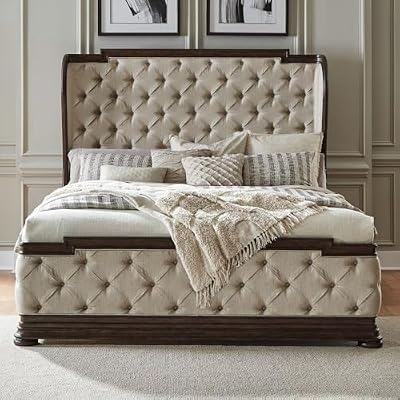 Liberty Furniture Providence Park King Shelter Bed Frame - Brown Hickory Wood