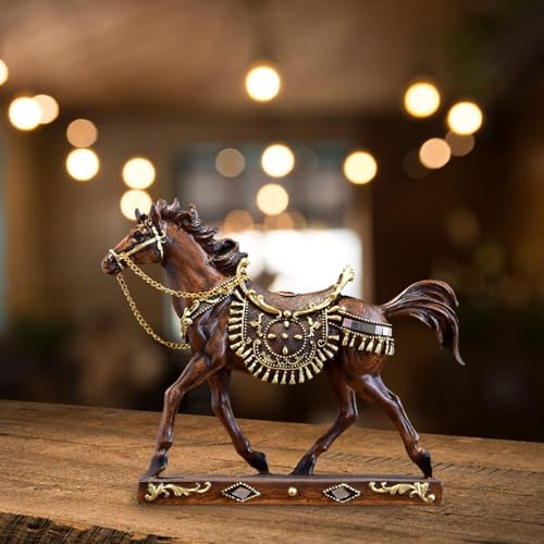 Image of LR Decor Bazaar Horse Figurine Tabletop Decoration Horse Statue for Living Room Table Office Style B