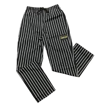 FSE CHP202CHXL Chef Regalia Relaxed Fit Chef Pants, x-Large, 65/35 Poly/Cotton, Chalk Stripe