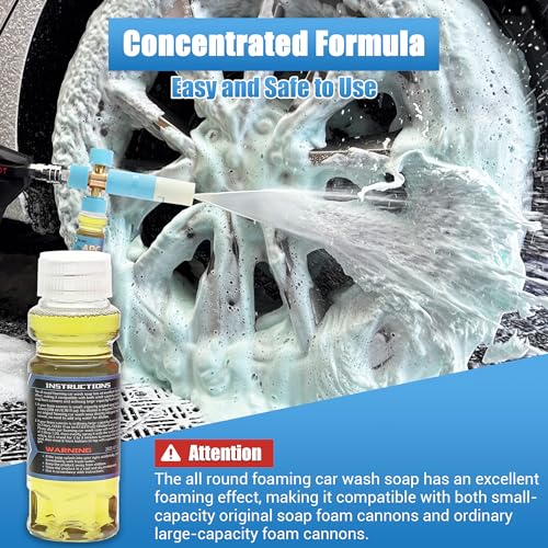 Image of Tool Daily All-Round Foaming Car Wash Soap for Foam Cannon 20 Pack | High-Foaming Concentrated Formula, Specialized Car Shampoo for Pressure Washer, 3.38 Fl Oz Each