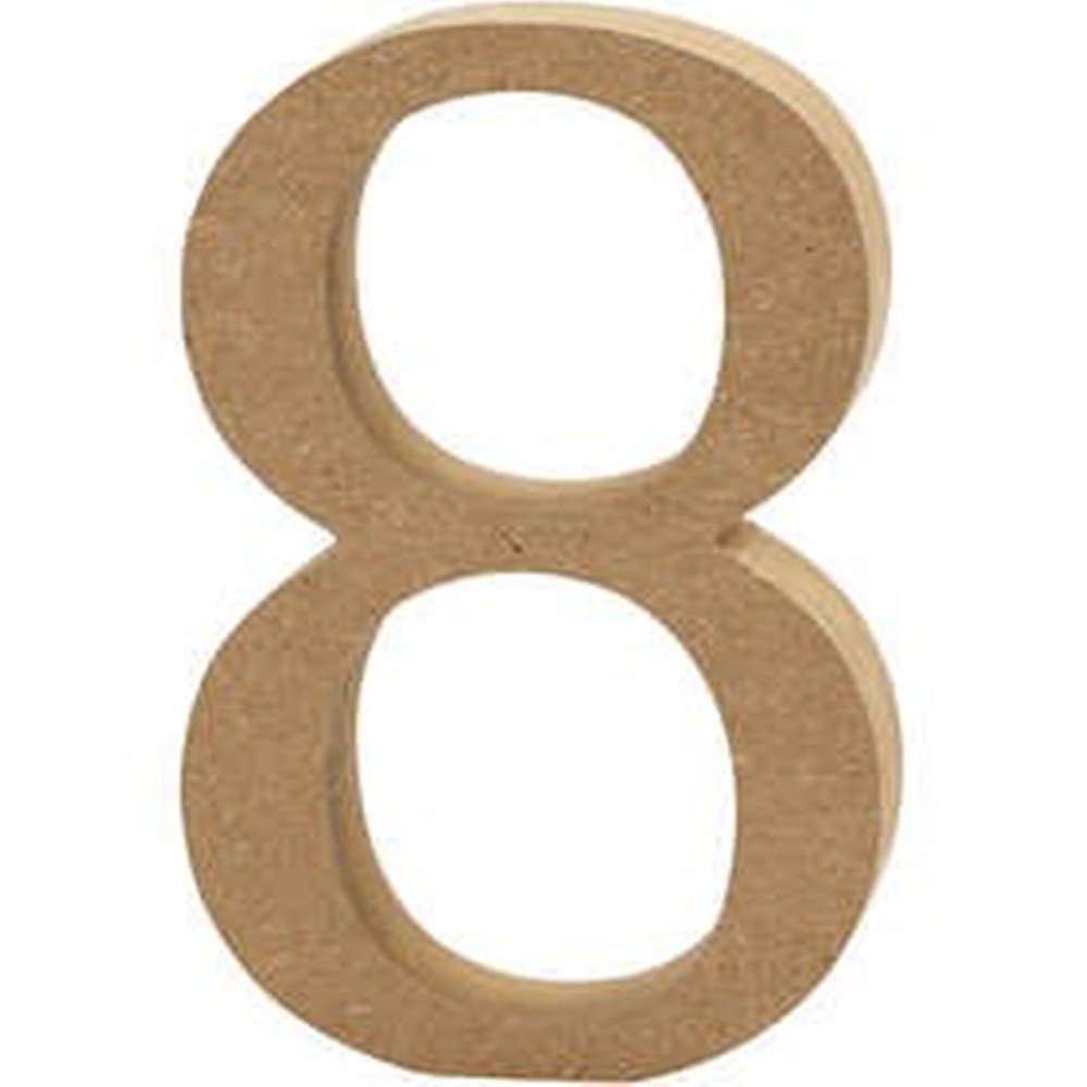 Crafty Capers Number 8 13Cm Large Wooden Mdf Number Shape To Decorate - 8 | Wood Shapes For Crafts