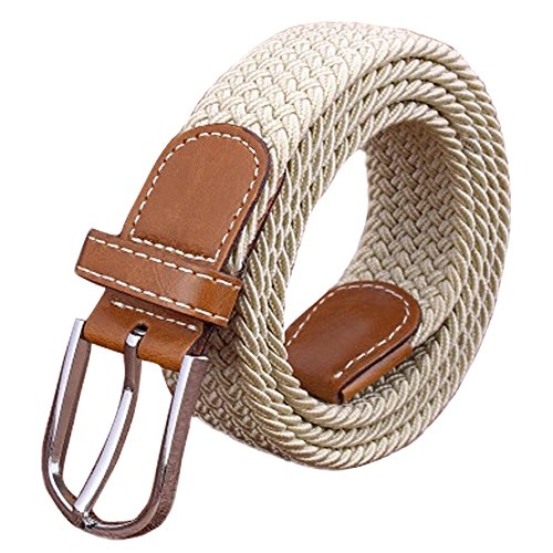 JULED Braided Canvas Woven Elastic Stretch Belts for Men/Women/Junior with Multicolored