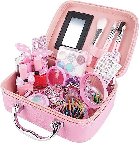 メイク おもちゃ 女の子 お化粧おもちゃ ままごと 化粧台 ごっこ遊び メイクアップおもちゃ アイシャドウ 収納簡単 キッズ メイクアップ おままごと 誕生日 ハロウィンメイクキット 4歳 5歳 6歳 7歳 8歳の女の子向け クリスマス プレゼント