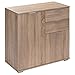 Produktbild Deuba Kommode Sideboard Alba mit 2 Schubladen & 2 Türen 71 x 74 x 35 cm Anrichte Beistellschrank Holz, Eiche