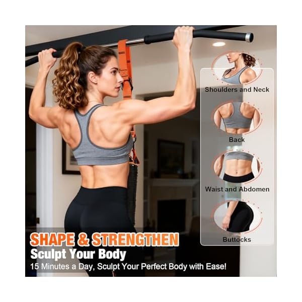 Pull Up Assistance Bands for Women, Heavy Duty Resistance Bands with Handles, Exercise Band with Door Anchor, Workout Band Set for Pull Up Bar, Full Body Sculpting,Muscle Training, Recovery, Home Gym - Image 2