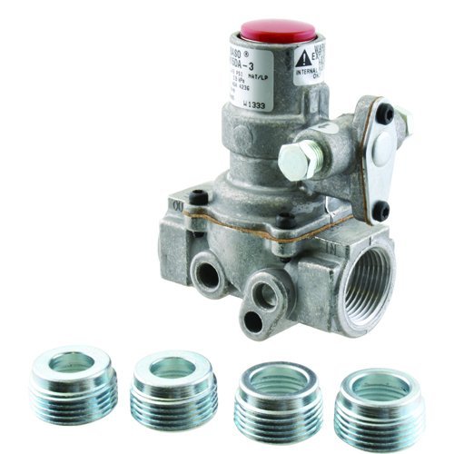 BASO H15DA-3C Series H15 Automatic Shutoff Internal Pilot Gas Valve, Natural Gas/Liquid Propane, Standard Power Unit, 3/4