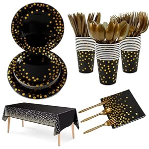 141 Vajilla de Fiesta, Platos cumpleaños Gradiente de Arcobaleno 141 Piezas – Platos y Vasos para cumpleaños, Incluye Mantel, Platos, Vasos de Papel, servilletas (20 Invitados)