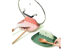 2-Pack Lid and Spoon Rest for a Clean Countertop