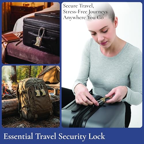 Image of Brookstone Cable Lock - 2 Pack 3-Digit Keyless TSA Approved Locks for Luggage - Resettable Combination Luggage Lock, Size One Size, Khaki