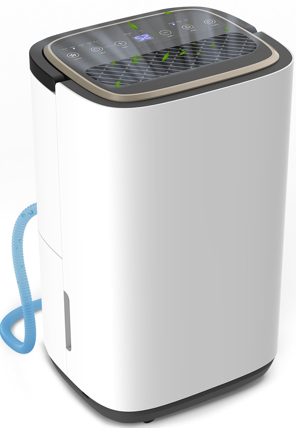 34 Pint Dehumidifier- 3000 Sq. Ft. Large Basement Dehumidifiers with Drain Hose for Large Rooms - Powerful Moisture Removal with Compressor- Dehu/Dry/Air Mode, LED Display,Timer, Child Lock