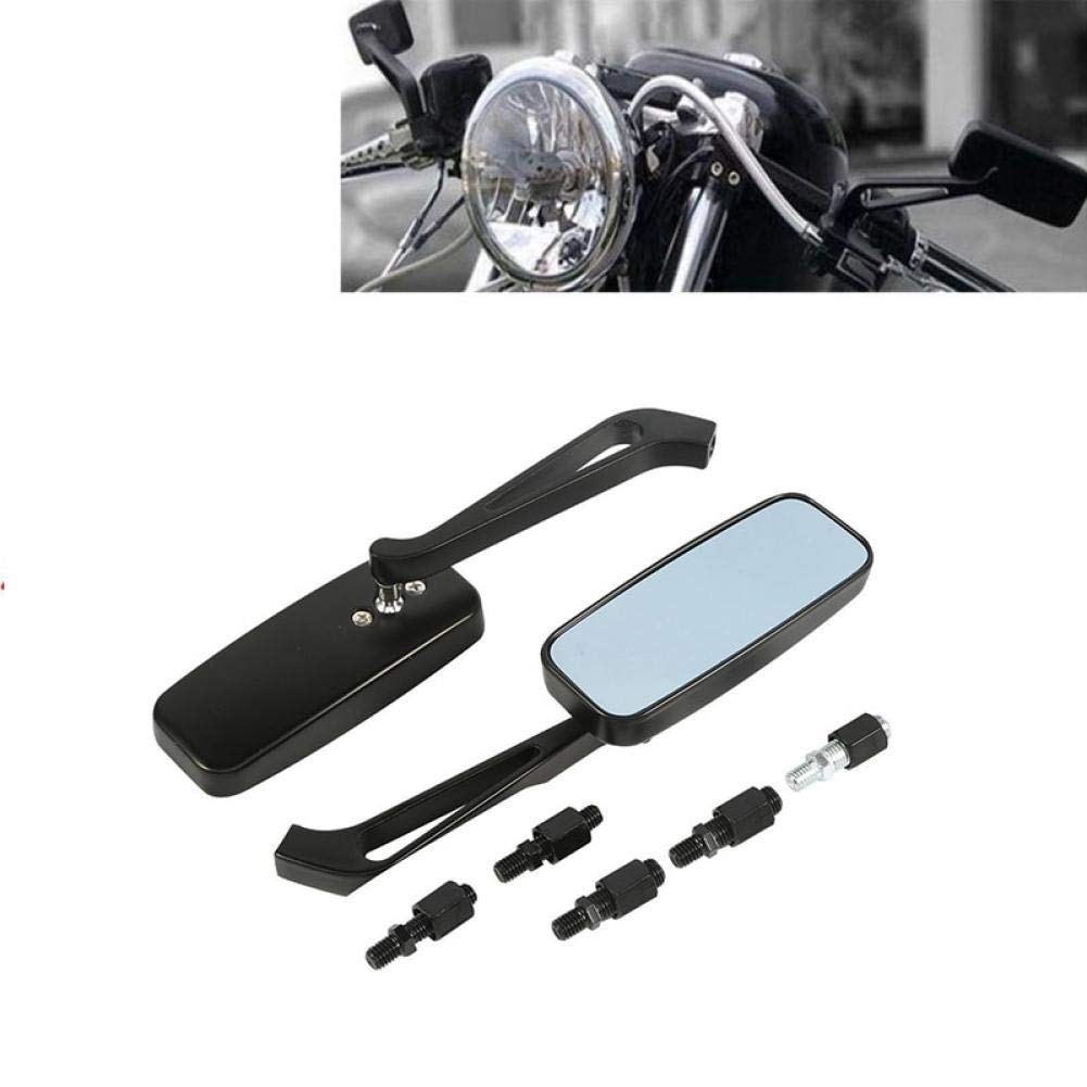 AMOYER 8mm 10mm Motorcycle Rearview Side Mirrors for Street Sports Bike Chopper Cruiser Universal
