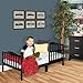 Dream On Me Sydney Toddler Bed in Black, Greenguard Gold Certified, JPMA Certified, Low To Floor Design, Non-Toxic Finish, Safety Rails, Made Of Pinewood