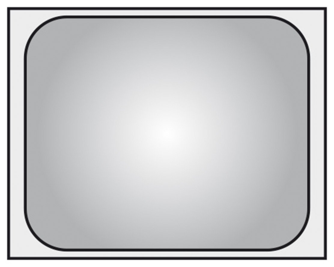 Piazza 220010 Bacinella GN 2/1 in Acciaio Inox, 65cm lunghezza, 53cm Larghezza, 10cm Altezza