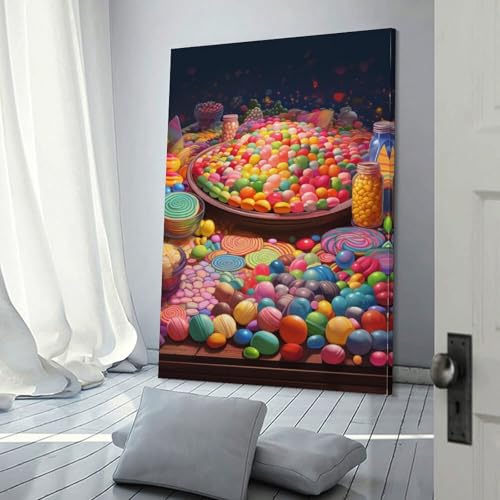 Peintures sur toile magasin de bonbons deco murale premium 30x45cm - 3