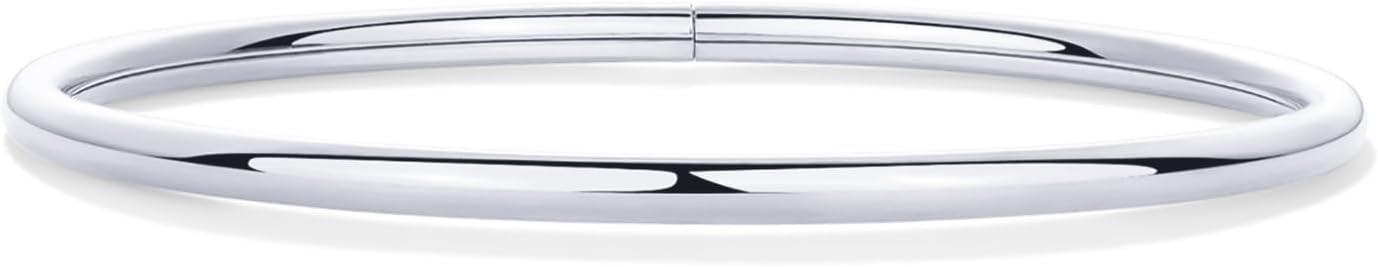 Waterproof Bangle Bracelet for Women | 14K Gold Plated Classic Lightweight Stacking Stainless Steel Bracelet | Single & 2-Pack Bangles