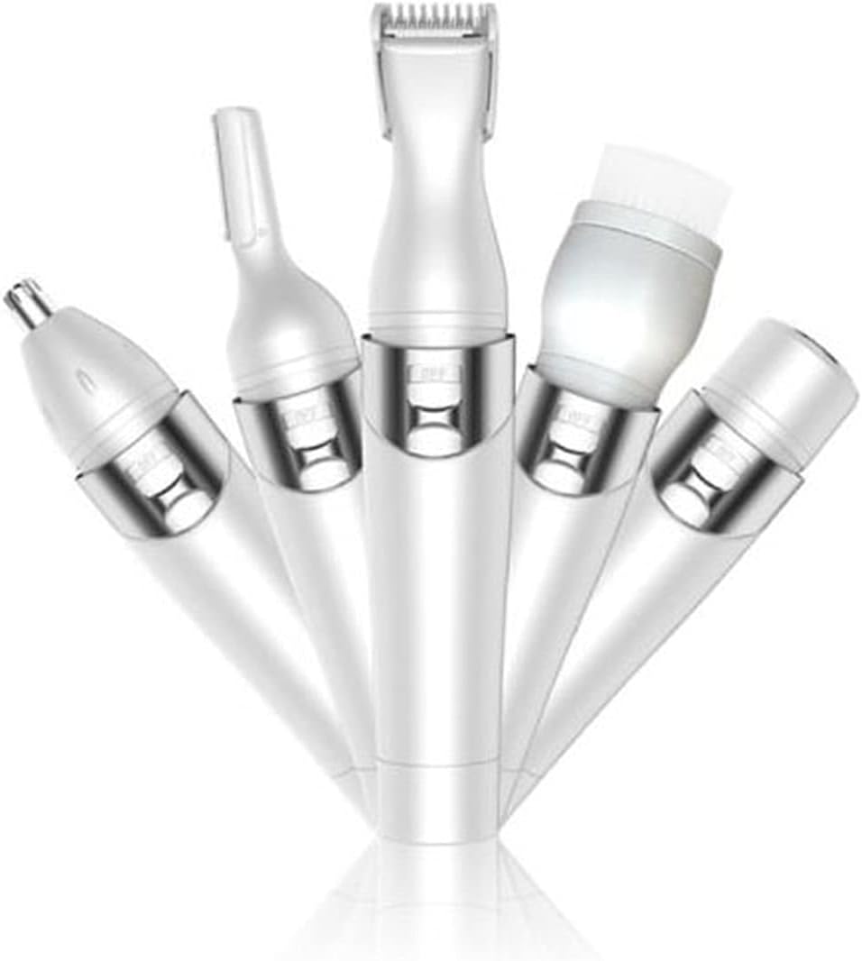 5 in 1 Women Electric Epilator Rechargeable Waterproof Razor Painless Epilator Body Hair Remover Nose Hair Beard Bikini Trimmer Face Facial