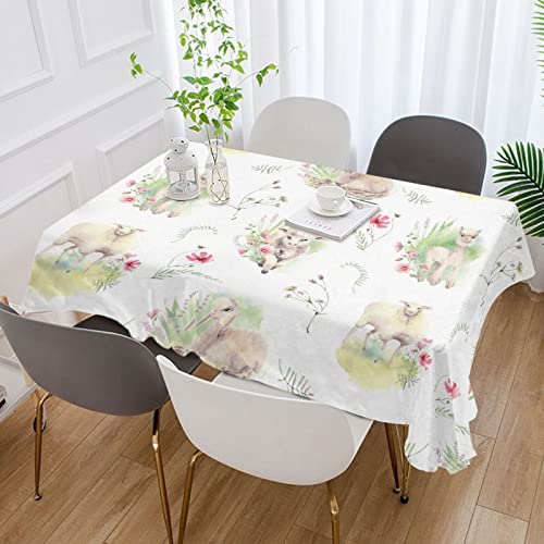 Farm Lamb Sheep Tablecloth Rectangle Colorful Table Cloth Large Square Table Cover For Dining Kitchen Party 60"X120" #TOP4