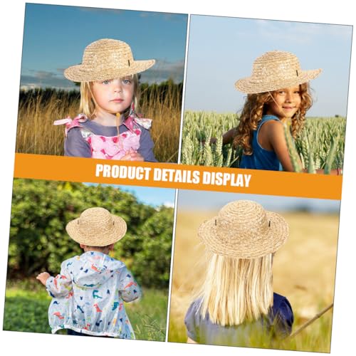 VANZACK Kids Woven Straw Hat for Beach Toddler Bucket Hat UV Protection Summer Sun for Boys and Girls Outdoor Hiking and Beachwear Khaki3