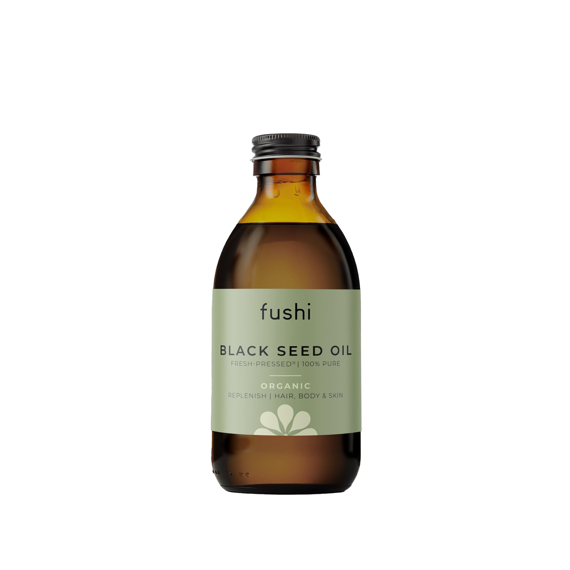 Fushi Organic Black Seed Oil 250ml | High Strength 100% pure Cold & Fresh-Pressed Seed Oil Food-grade For Dry, Itchy & Irritated Hair & Skin | Sustainably Sourced | Manufactured in the UK