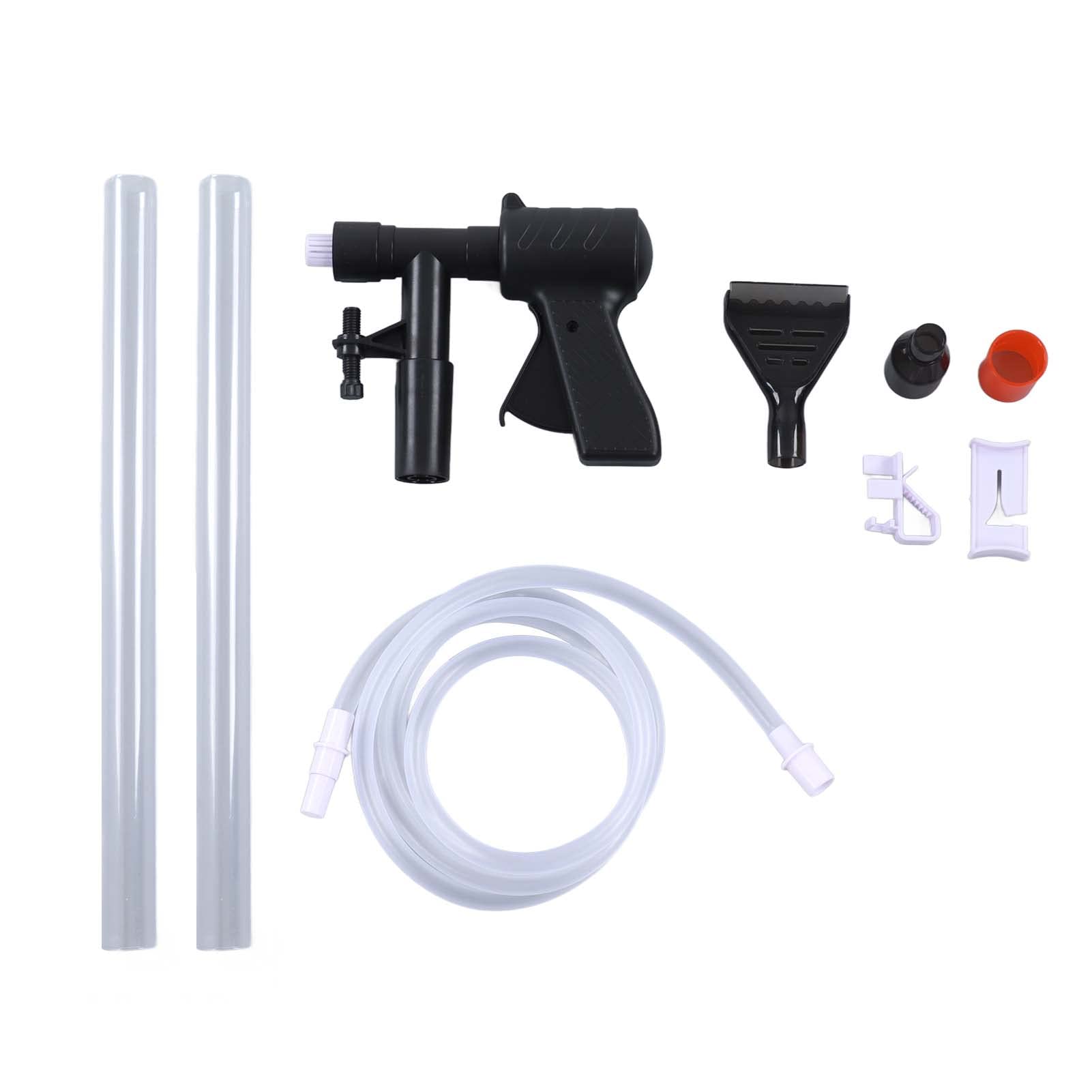 Nettoyeur d'aquarium Semi-Automatique, aspirateur de Gravier pour Siphon d'aquarium, laveuse de Sable pneumatique avec Panier de Filtre 3D, Outil de Changement de Tuyau d'eau