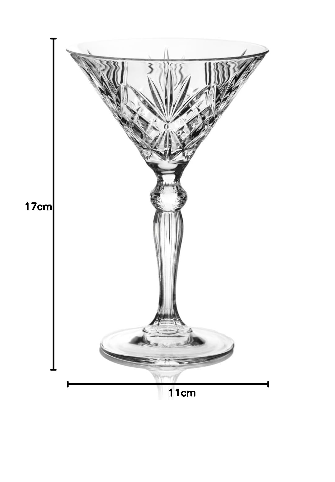DIAMANTE Chatsworth - Juego de 2 vasos de cóctel para Martini, caja de regalo