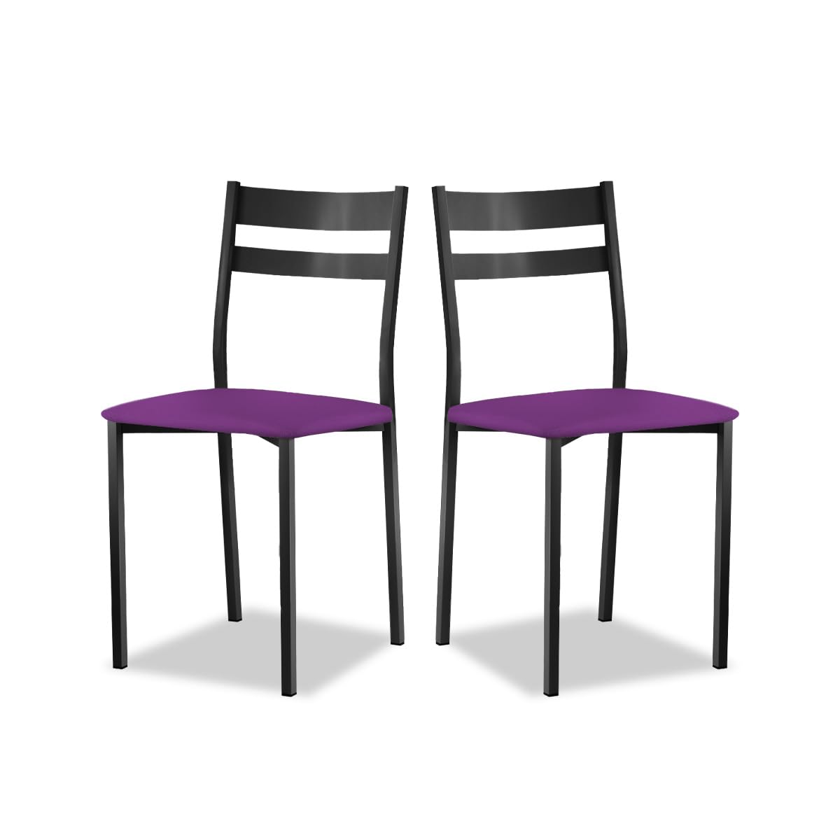 Astimesa - Silla de Comedor o Cocina de Metal Blanca - Asiento Polipiel en Color Azul - 2 Unidades - 38 cm (Ancho) x 45 cm (Alto Asiento) x 85 cm (Alto Total) x 40 cm (Fondo) — view 24