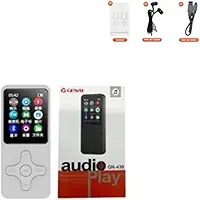 MP3 Player com Tela de Toque, MP3 Player Portátil com Bluetooth 5.0, Rádio FM, Gravação de Voz e Reprodução de Vídeo, Leve e Compacto para Esportes, Viagens e Presentes (Branco)