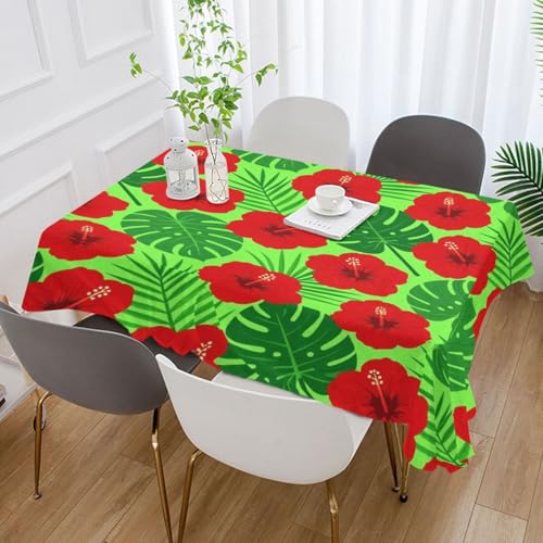 Linge de table carré lavable et durable rouge vif pour fêtes