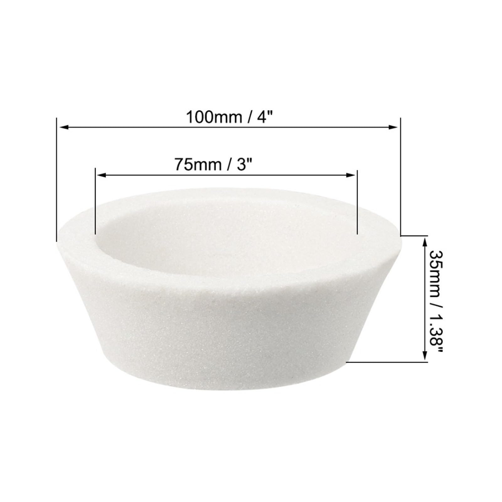 1 pièces meule for meulage Superficiel Outils en céramique meules en oxyde d'aluminium disques/4 Pouces 80 Grains Blanc