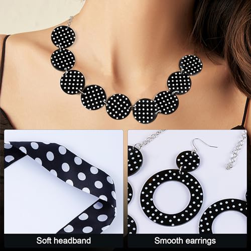 1 Elegante Set Per Feste Di Fine Anno, Anni '60, Abbigliamento Da Donna Per Carnevale, Accessorio Per Feste, Balli Di Fine Anno, Gonna, Nero , Taglia Unica - 4